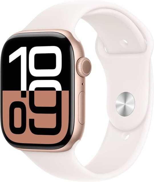 Apple Watch Series 10 46 mm with Rose Gold Aluminium Case with Light Blush Sport Band