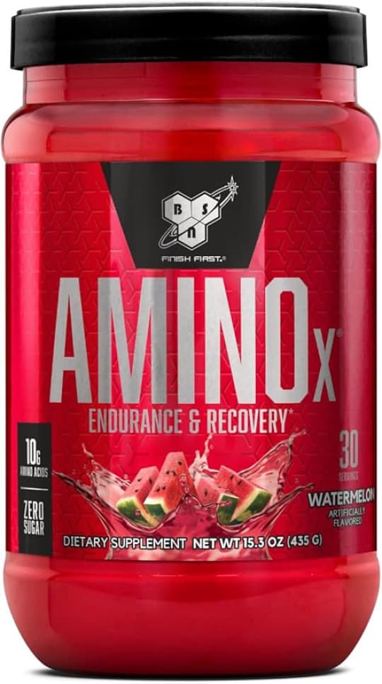 BSN AMINOx® Amino Energy Powder for Endurance and Recovery, Effervesent Instantized Amino Acids, Dietary Supplement - Watermelon 435 Grams, 30 Servings