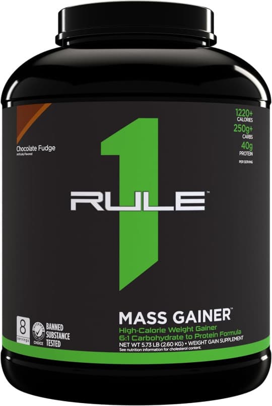 Rule 1 Mass Gainer, Chocolate Fudge, 5.78 LB