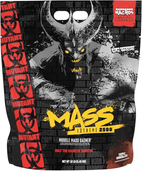 Mutant Mass Xtreme 2500 Muscle Mass Gainer 12lbs Triple Chocolate