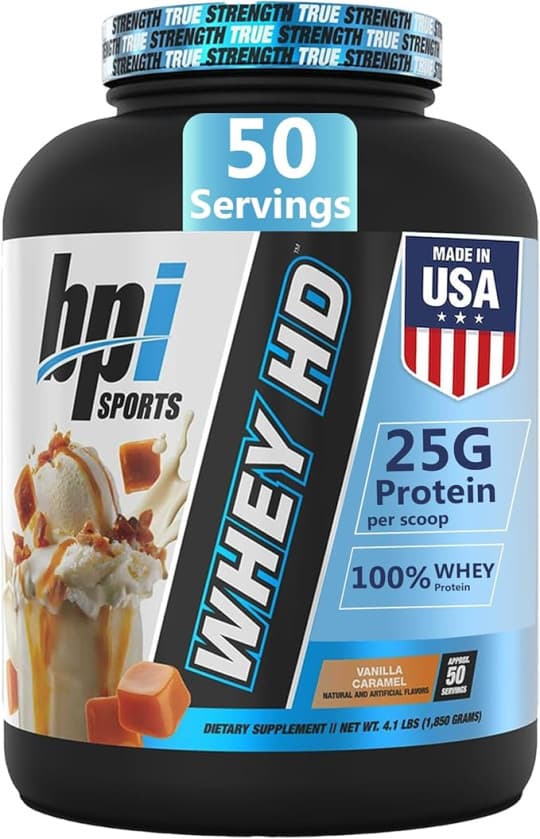 BPI Sports Whey HD Ultra Premium Protein Powder Isolate | Workout Whey Protein Powder For Men & Women for Muscle Gain | Milk Protein Concentrates