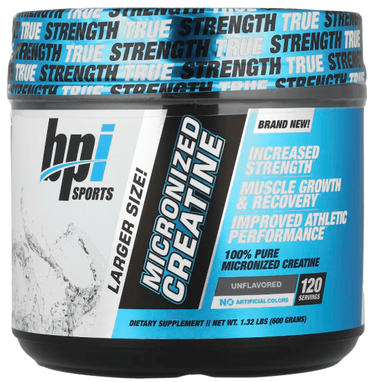 BPI Sports Micronized Creatine - Increase Strength - Reduce Fatigue - Lean Muscle Building - 100% Pure Creatine - Better Absorption - Supports Muscle Growth - Unflavored