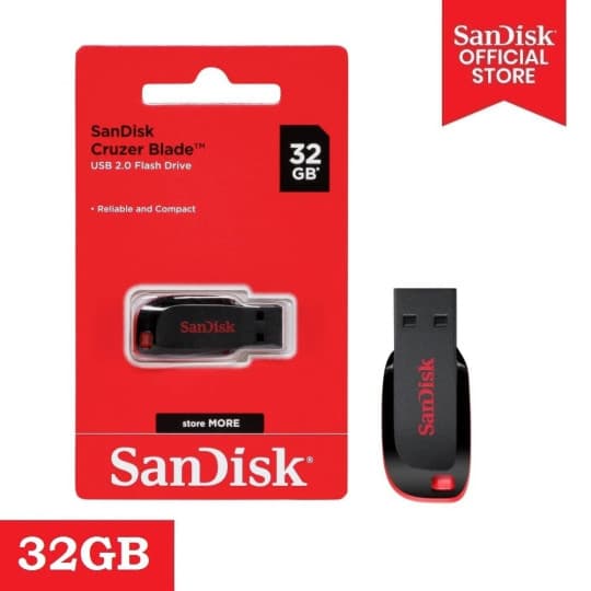 SanDisk 32GB flash memory