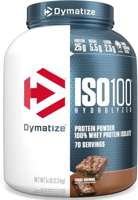 Dymatize ISO 100 0 Carb Whey Fudge Brownie, 5 lb
