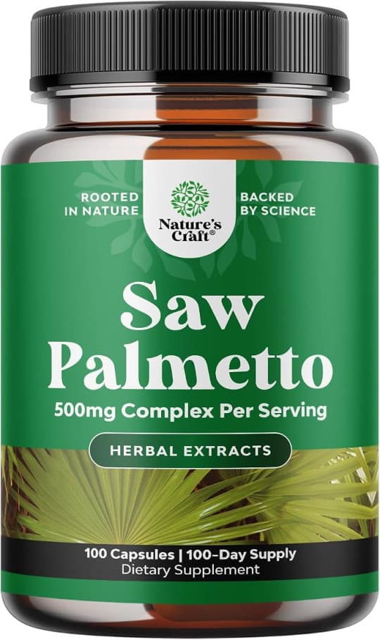 Pure Saw Palmetto Extract Capsules - Enhanced Hair Growth Supplement with Saw Palmetto for Women and Men - Saw Palmetto Capsules with Hair Vitamins for Faster Hair Growth for Men and Women